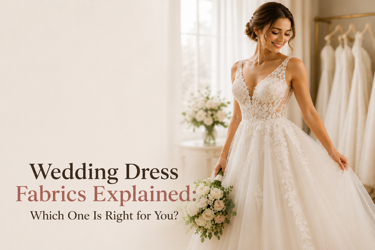 Wedding Dress Fabrics Explained: Which One Is Right for You?