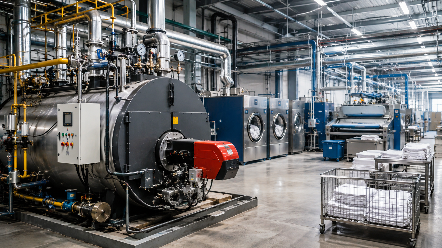 Diesel Fired boilers for industrial laundry applications
