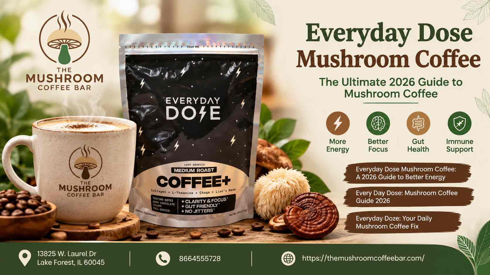 Everyday Dose Coffee Everyday Dose Mushroom Coffee Every Day DoseEveryday Doze