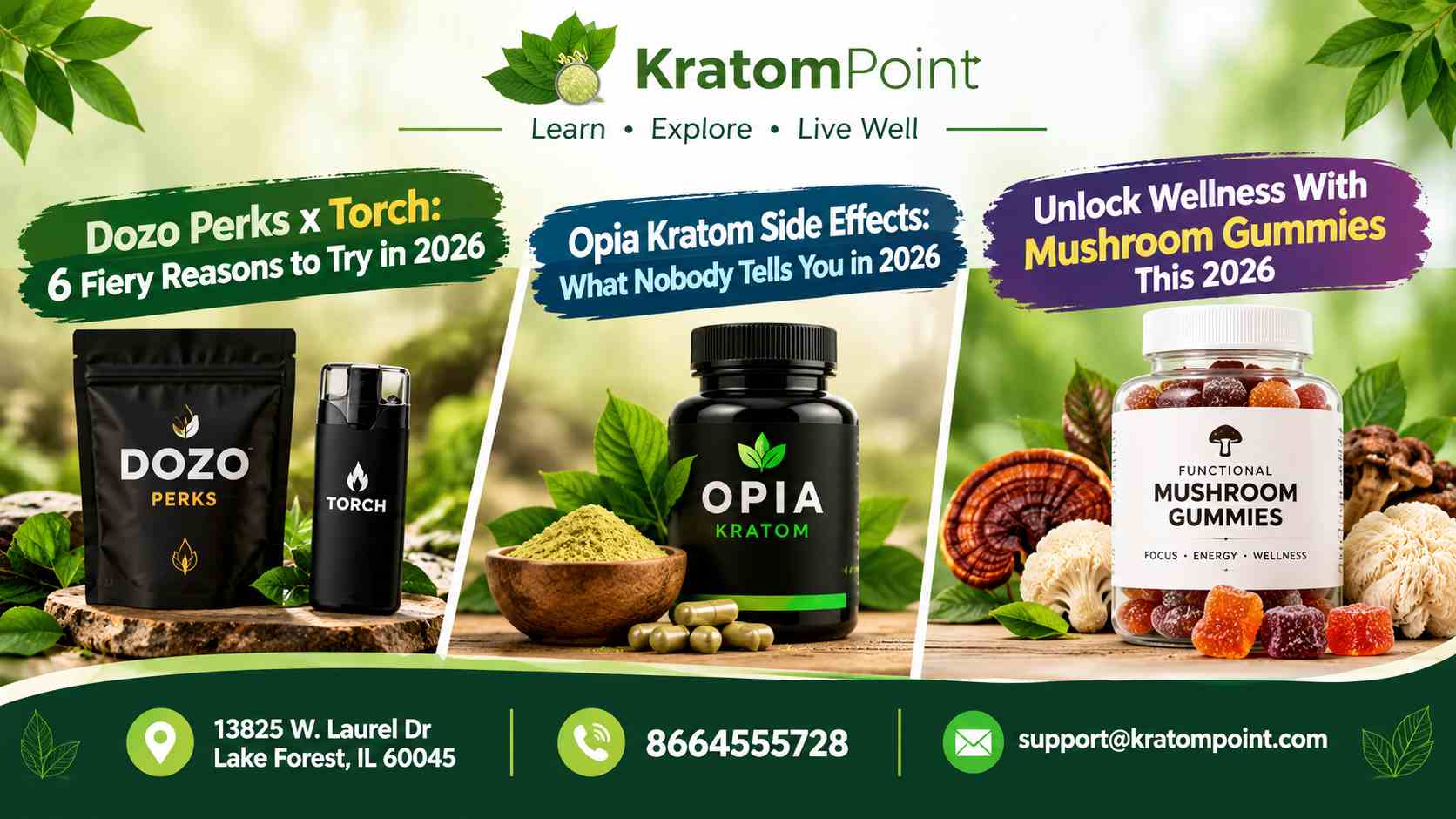 dozo perks opia kratom functional mushroom gummies