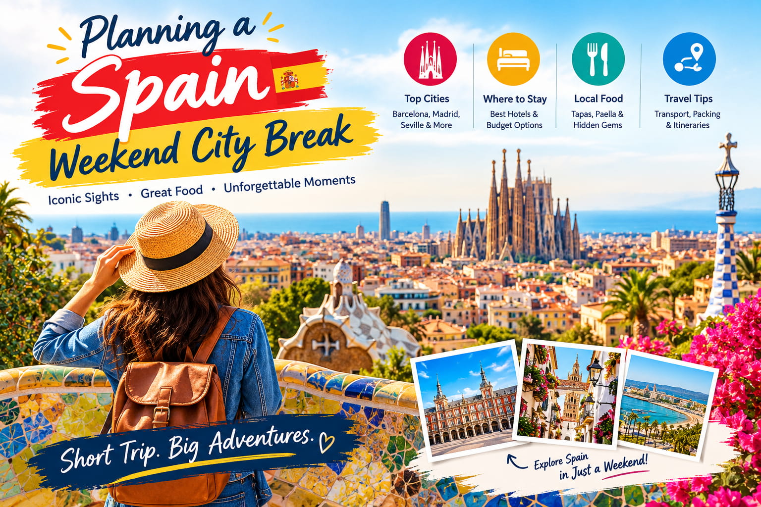 Planning a Spain weekend city break with Barcelona landmarks, food, and travel experiences